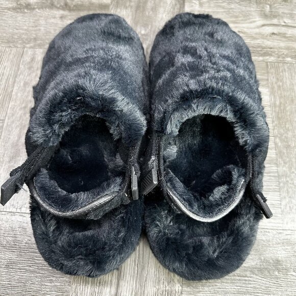 Nike Calm Mule SE Women's size 8 Black Faux Fur Mules FZ3119-001 - Picture 7 of 9